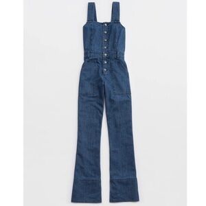 Aerie - Kick Flare Denim Overalls